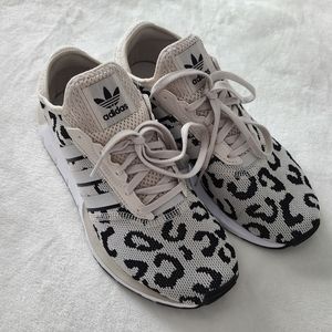 ADIDAS Ivory Black Leopard Swift Run Sneakers